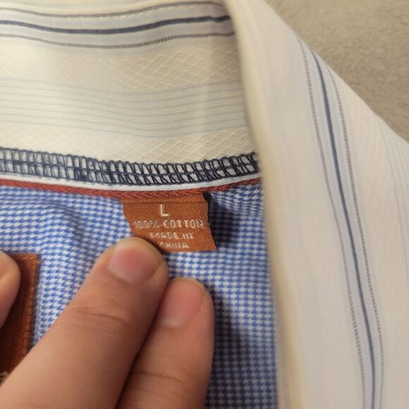 Tommy Bahama Stripes Long Sleeves Button Down Shirt Size Large - Picture 5 of 8